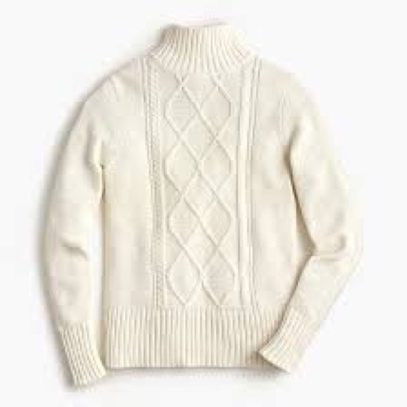 J. Crew Sweaters - nwt jcrew mockneck cable knit sweater k5590